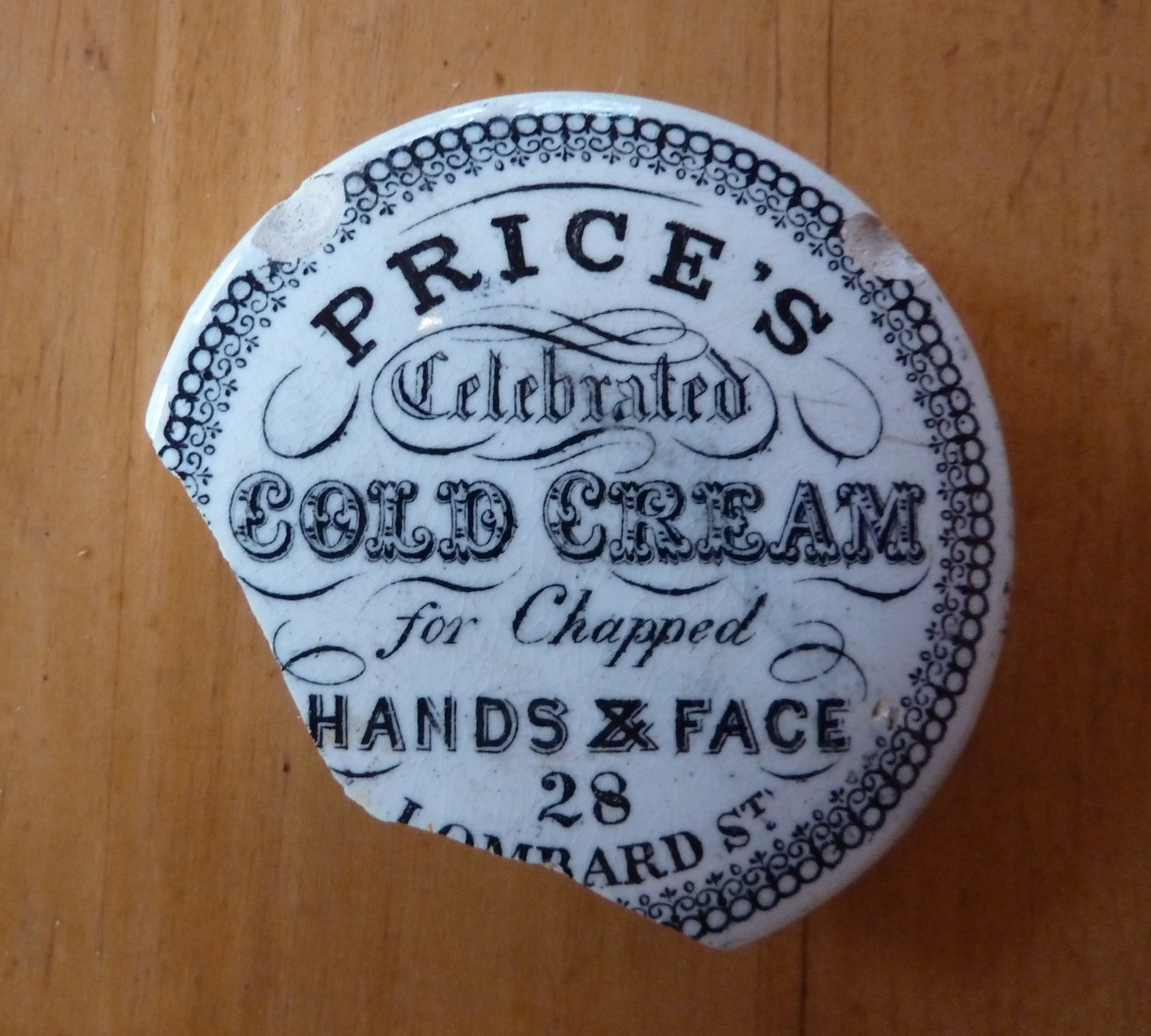 Cold Cream pot lid